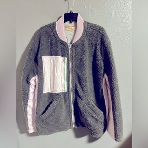 EUC We the Free fleece bomber jacket. Size large- can fit an xl.